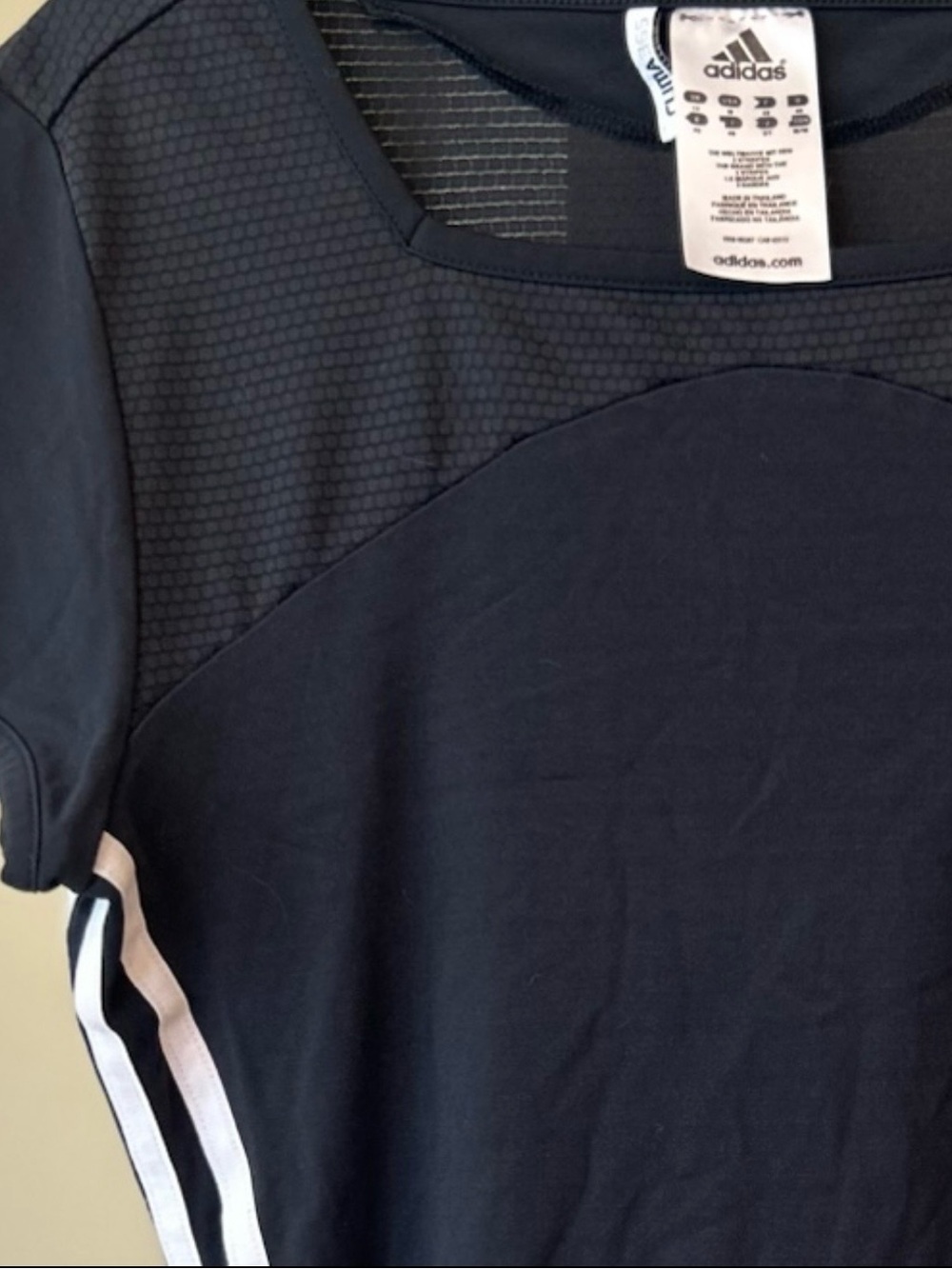 Adidas Climalite Black Athletic Tee Women’s M Mesh Panel Short Sle - Picture 5 of 8